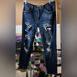 Dark wash nature jeans